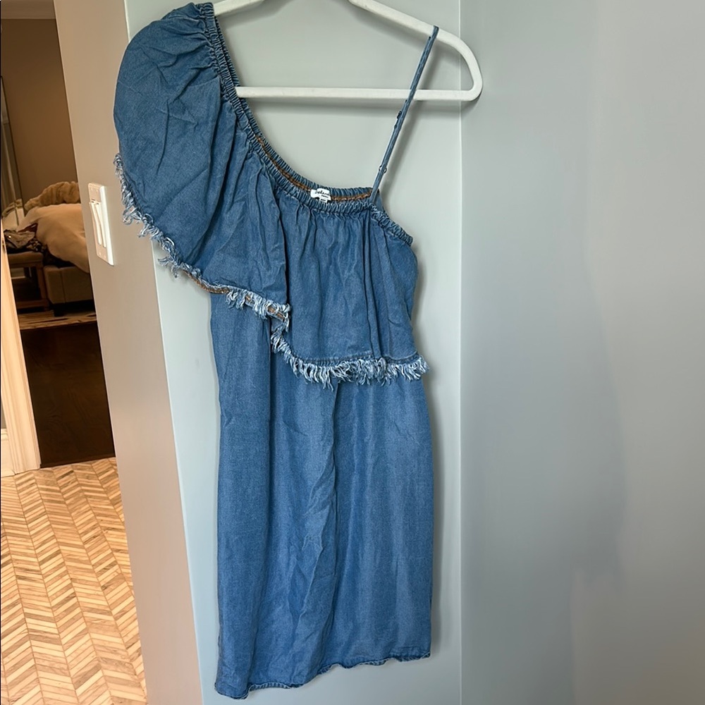 Splendid- One-Shoulder Denim Dress